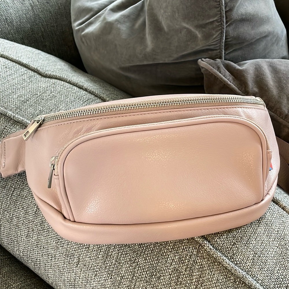 Kibou Mini Fanny Pack Belt Bag, Blush Rose Vegan Leather